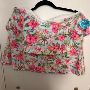 Floral Off-Shoulder swimming Top